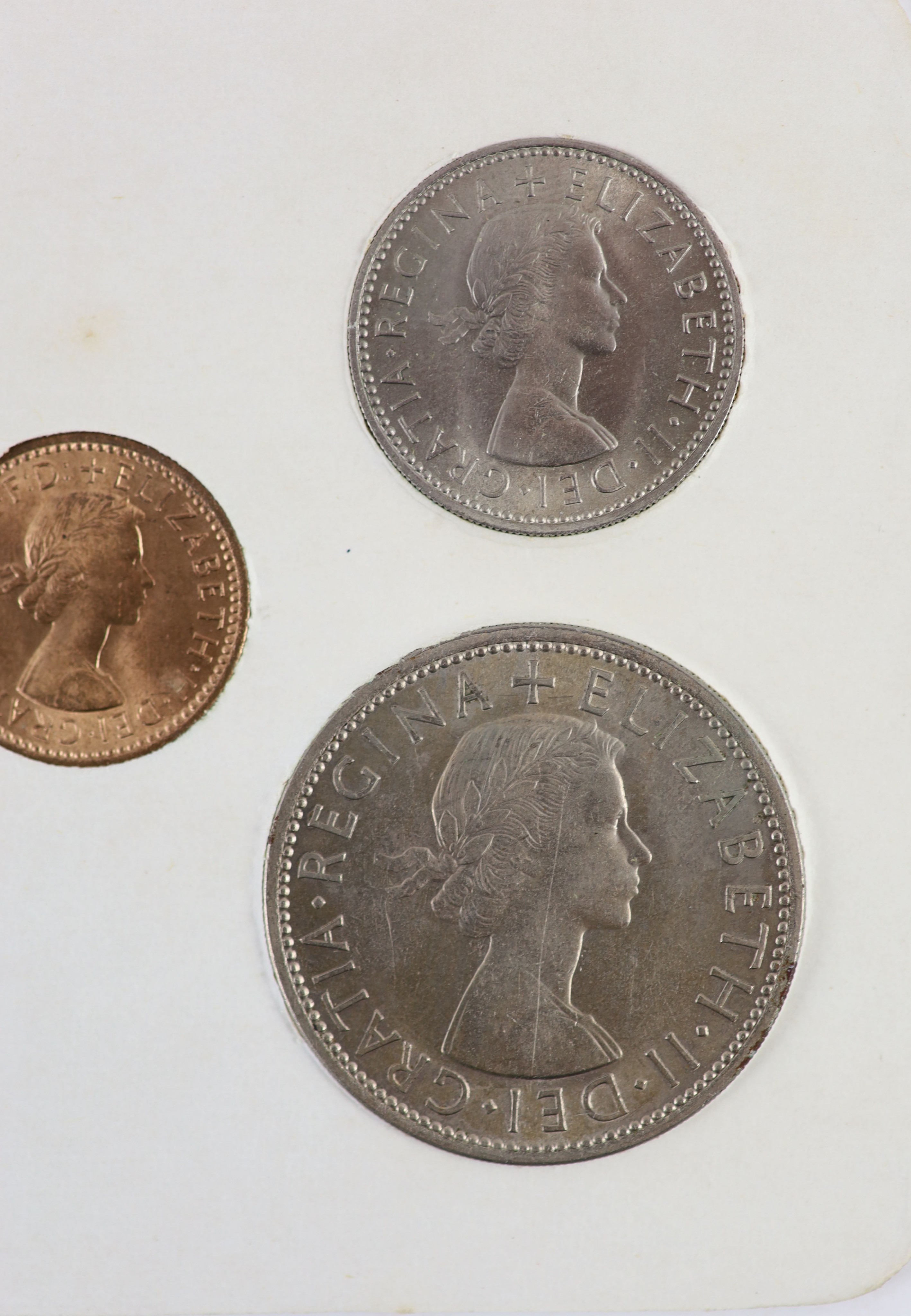 Queen Elizabeth II pre-decimal specimen coin sets for 1953 - 1967, first and second issues, all EF/UNC (15 sets), including 1954, 1957-1959 halfcrowns, florins and shillings, scarce in high grade